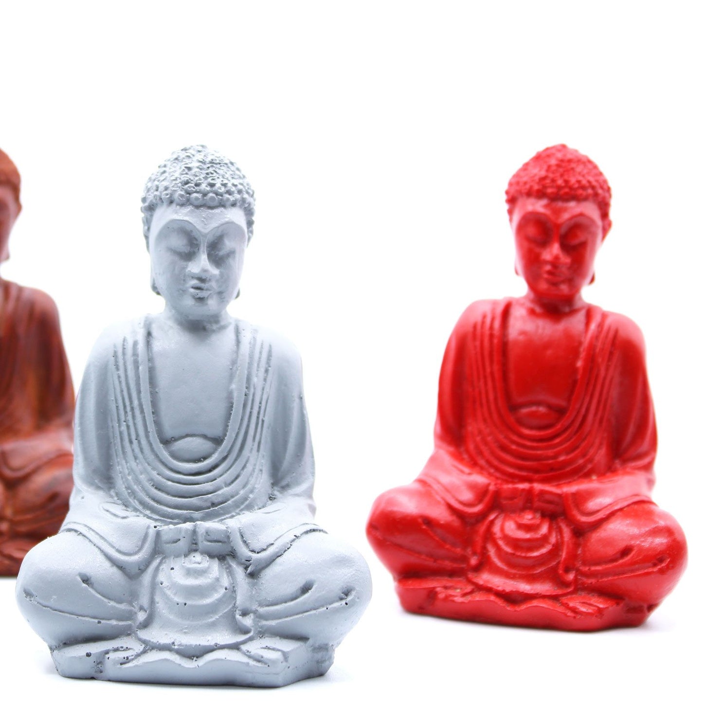 Matt Mini Buddha In Verschiedenen Farben Handbemalt Aus Bali