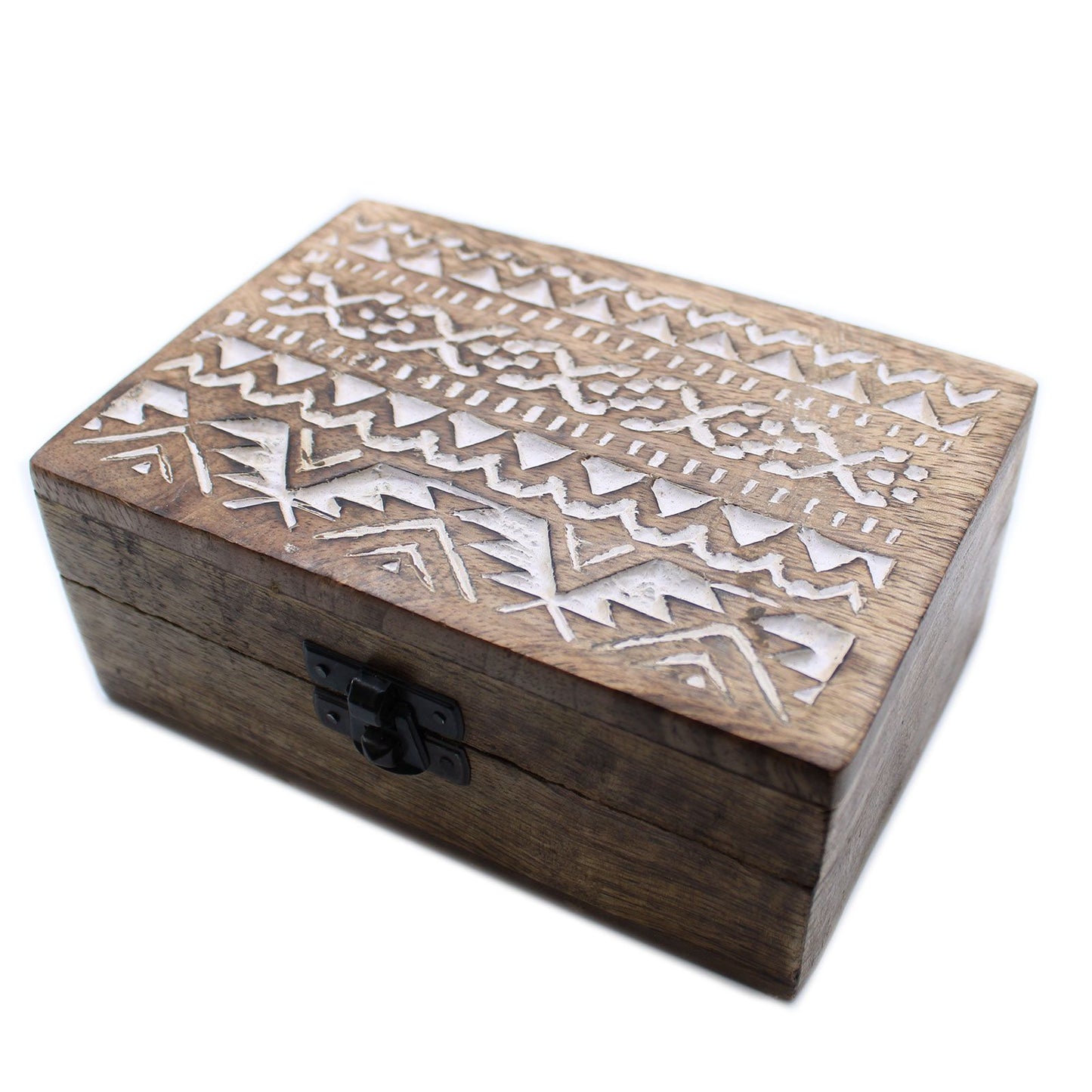 Weiß Gewaschene Holzbox 6x4 Slawisches Design