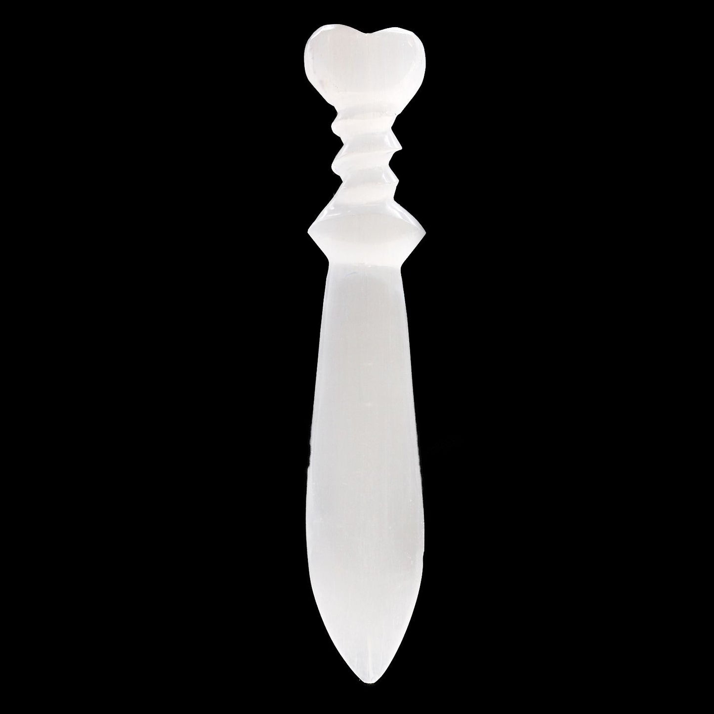 Selenit Groß Ritualmesser Spirale 25cm