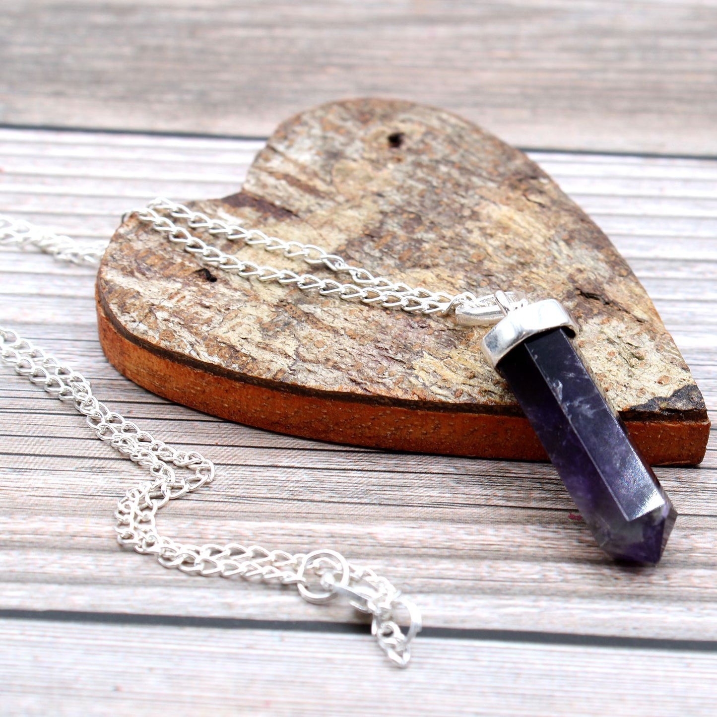 Edelstein Klassischer Spitzenanhänger - Amethyst