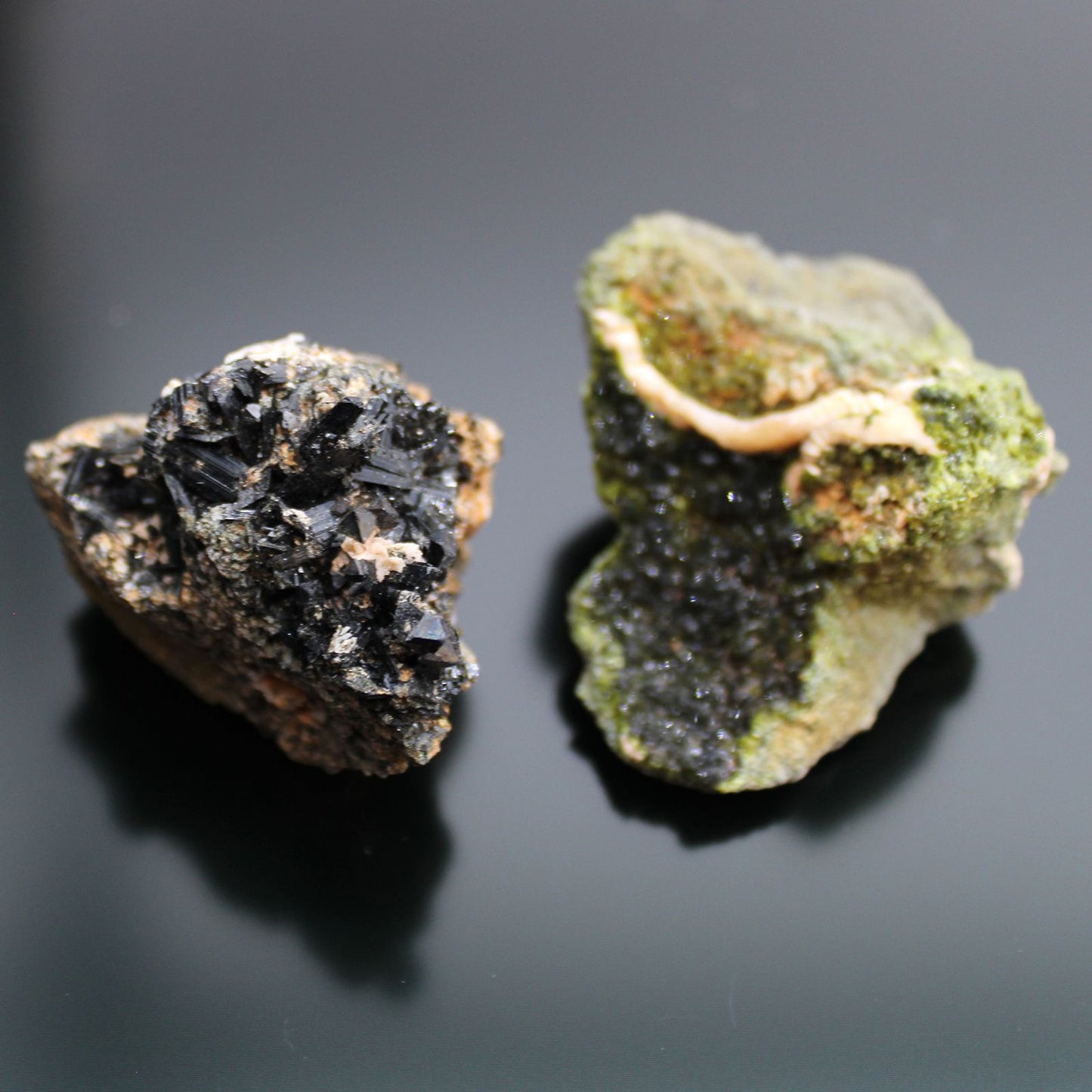Epidot Mineralien Proben Ungefähr 10 Stück
