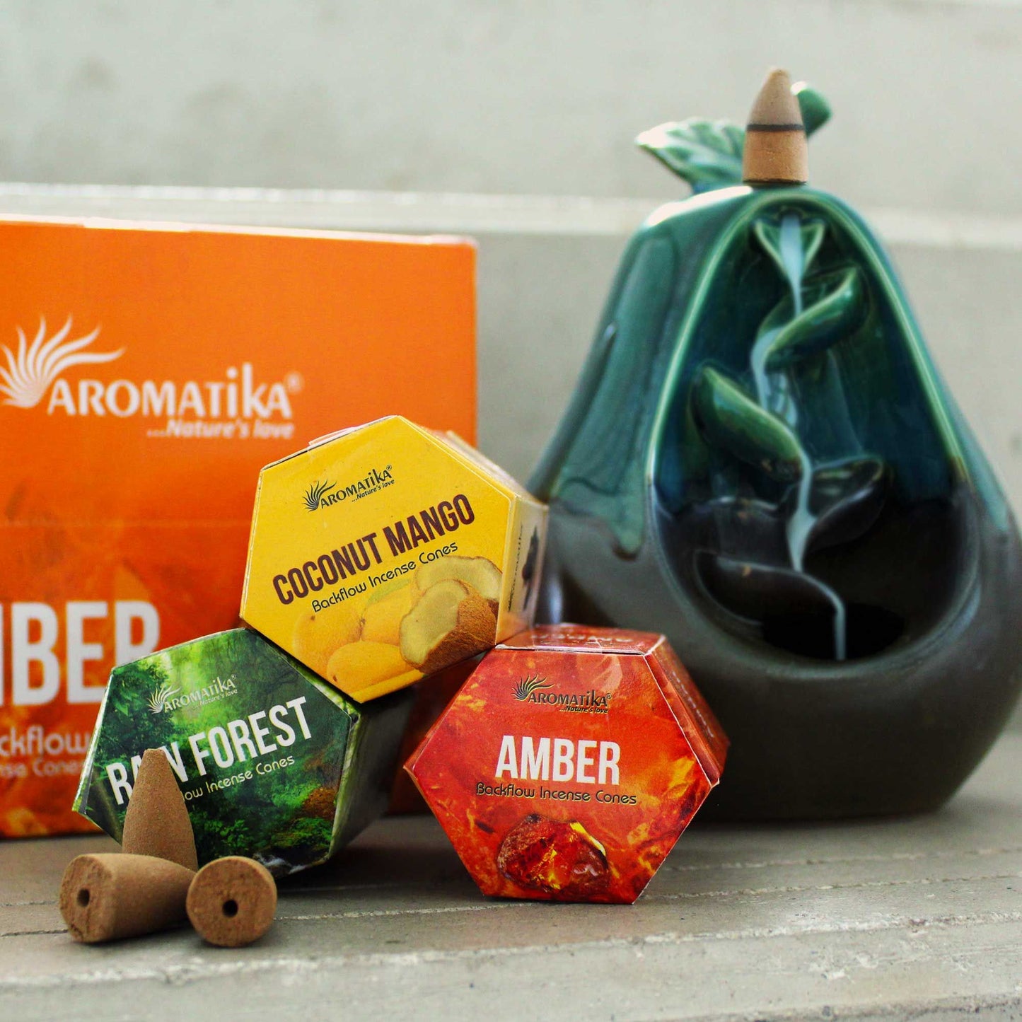 Masala Backflow Räucherstäbchen Packung mit 10 Stück - Sandelholz und Vanille