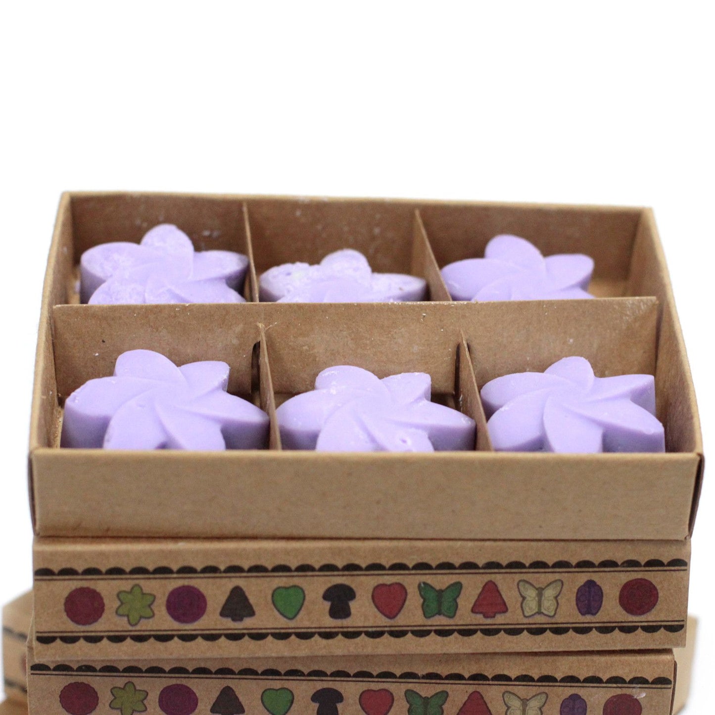 Geschenkset Mit 6 Wachsschmelzen - Lavendel Felder