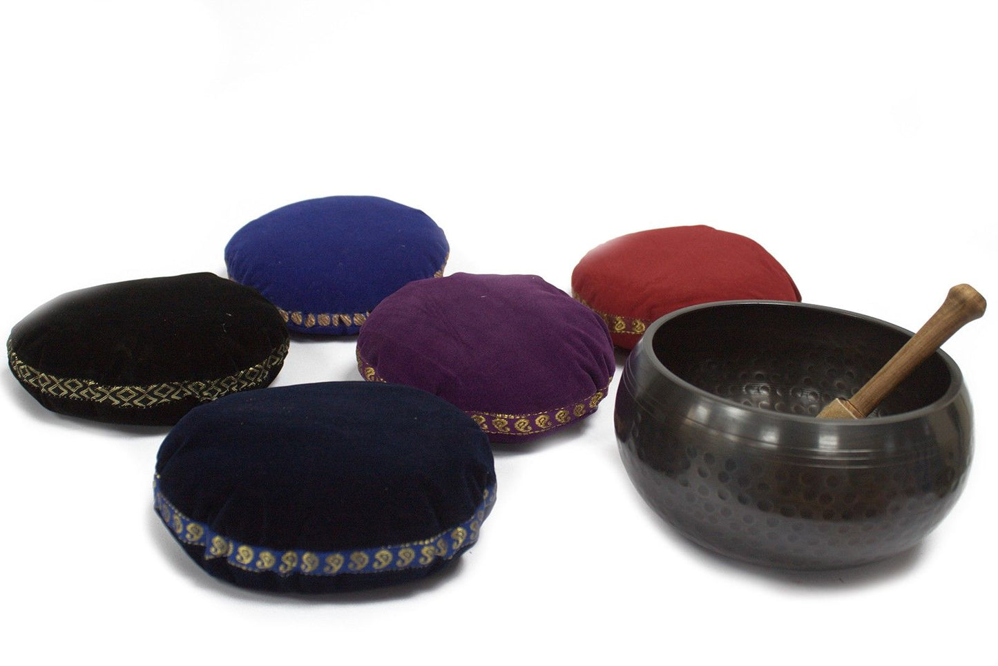 Singing Bowl Samt Kissen 16cm Assortierte Farben