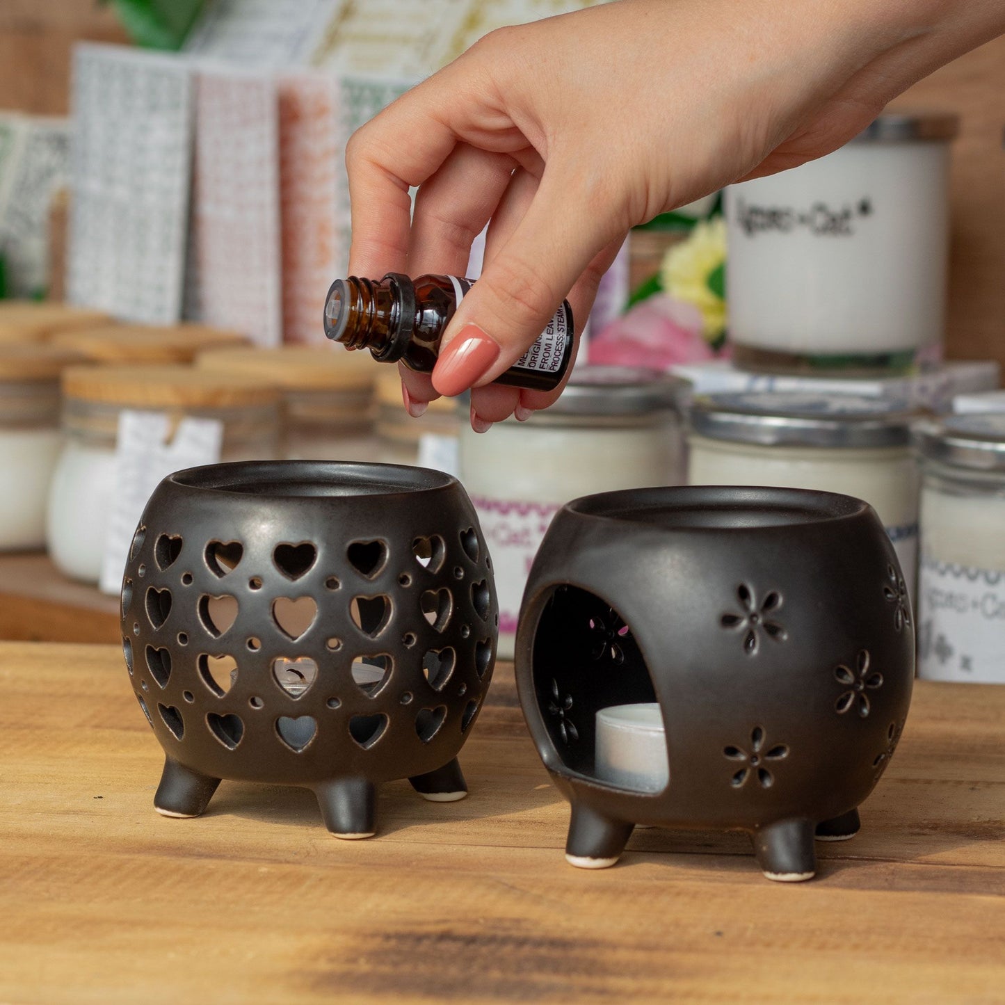 Squat Pot Ölbrenner Blumenspritzer Matt Schwarz