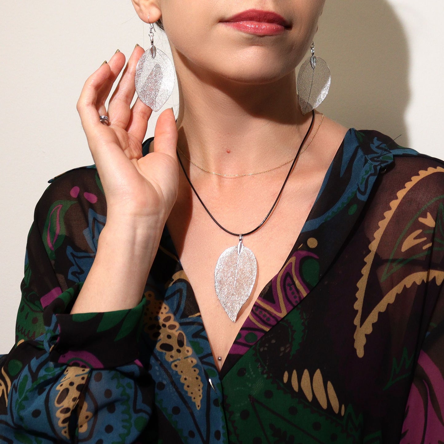 Ohrringe - Tapferkeitsblatt - Silber