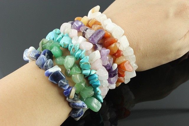 Chipstein Armband - Rosenquarz