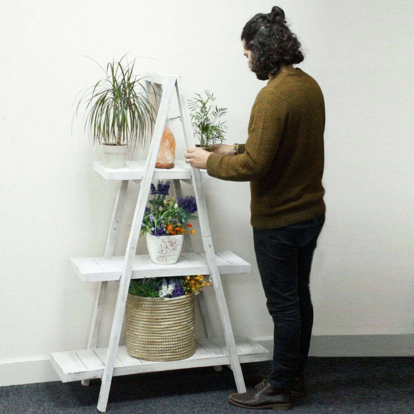 Klappbares A-Rahmen Display - Weißgewaschen