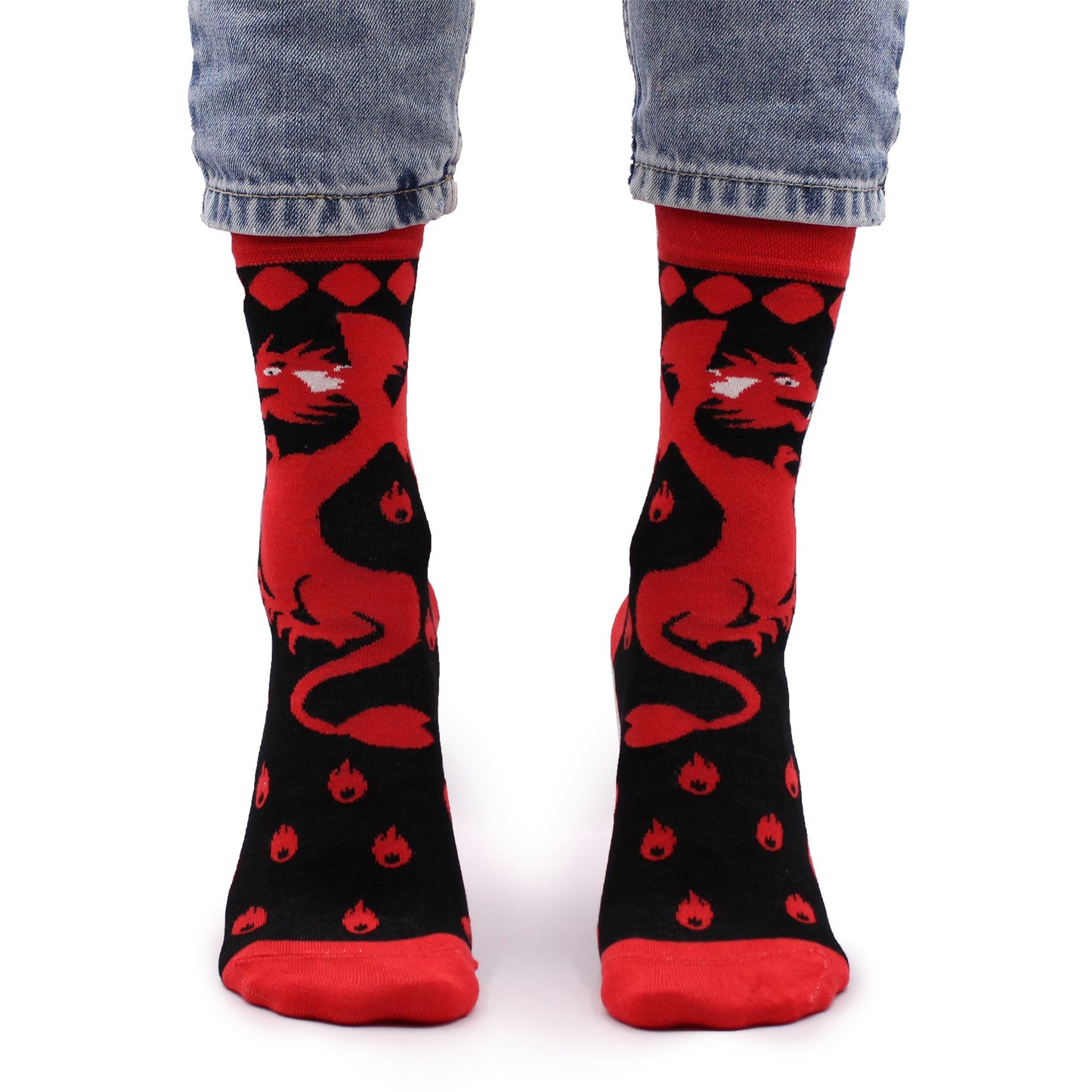 Hop Hare Bambussocken 36-40 Rote Drachen
