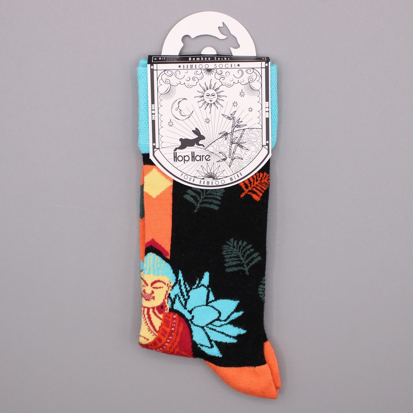 Hop Hare Bambus Socken Blau Buddha Und Lotus 41-46