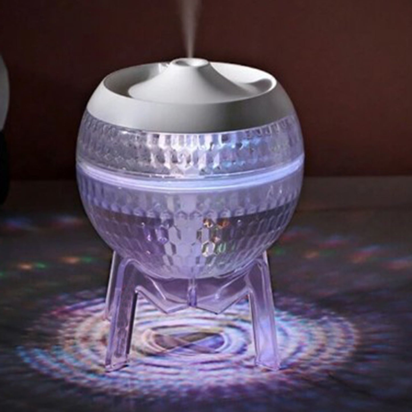 Klarer Luftbefeuchter Mondo Planet USB Farbwechsel Nachtlicht