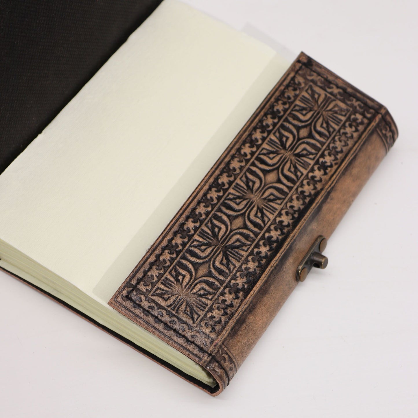 Hamsa Esoterisches Notizbuch Antik Grau 200 Seiten Stichkante 17.5x12.5x3cm