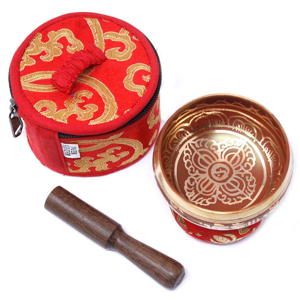 Mini Klangschalen Geschenkset Rot