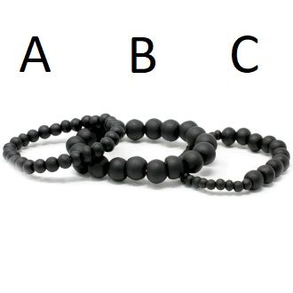 Schwarzes Holzperlen Set Vintage Elastische Armbänder für Damen und Herren