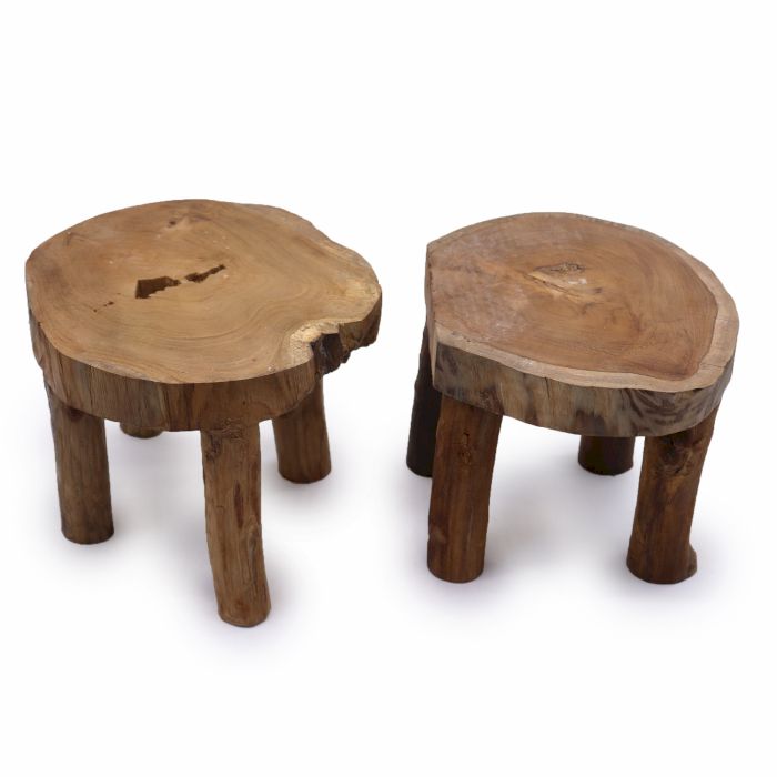 Höhere Teak Pad Displays 27x20cm Set Aus Hochwertigem Teakholz