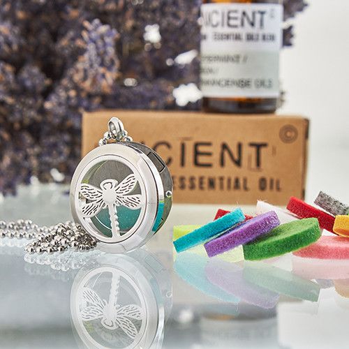Aromatherapie Schmuck Halskette - Libelle 25mm