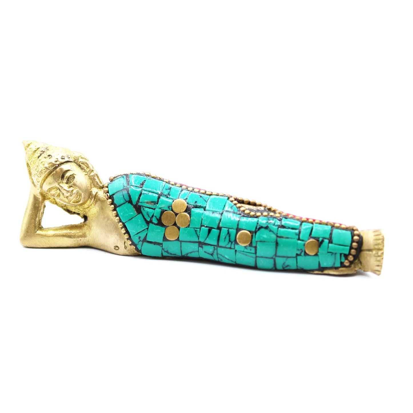 Messing Buddha Figur - Liegend - 10cm