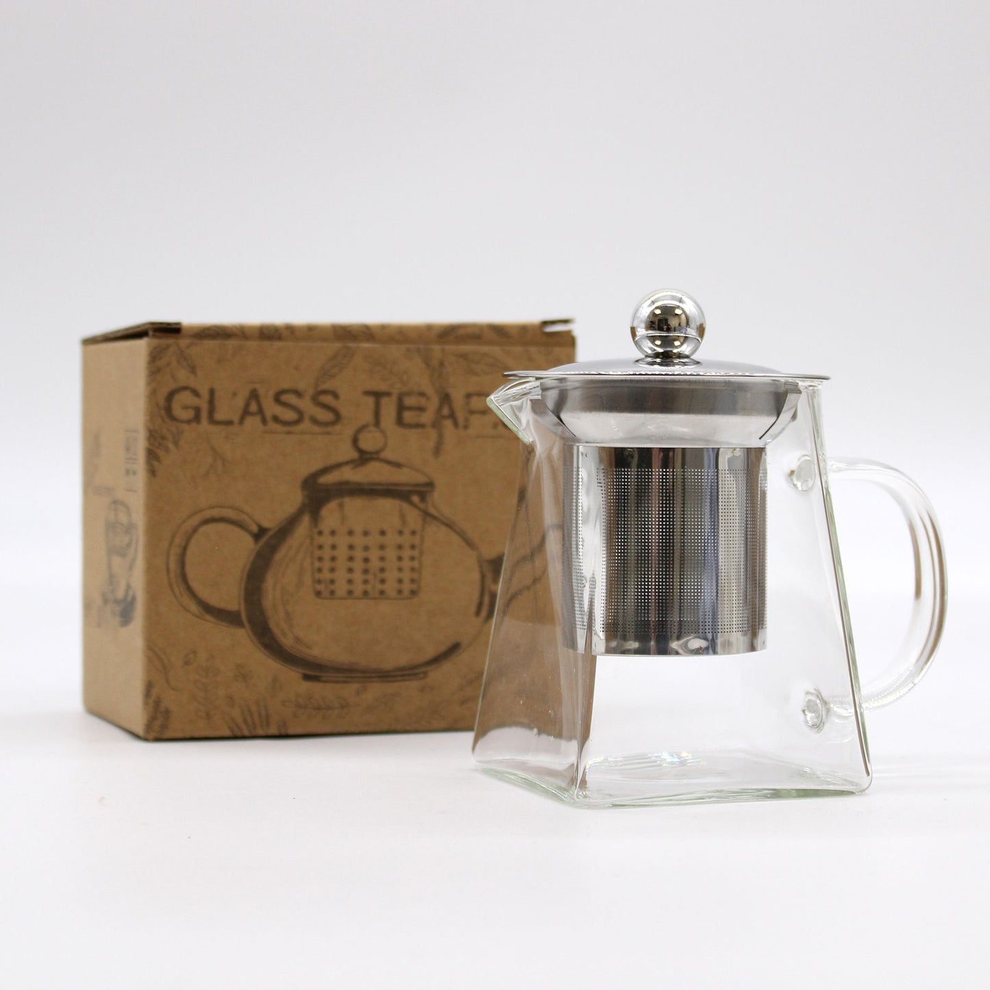 Glas Teekanne Mit Infuser - Turmform - 350ml