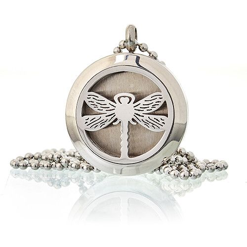 Aromatherapie Schmuck Halskette - Libelle 25mm