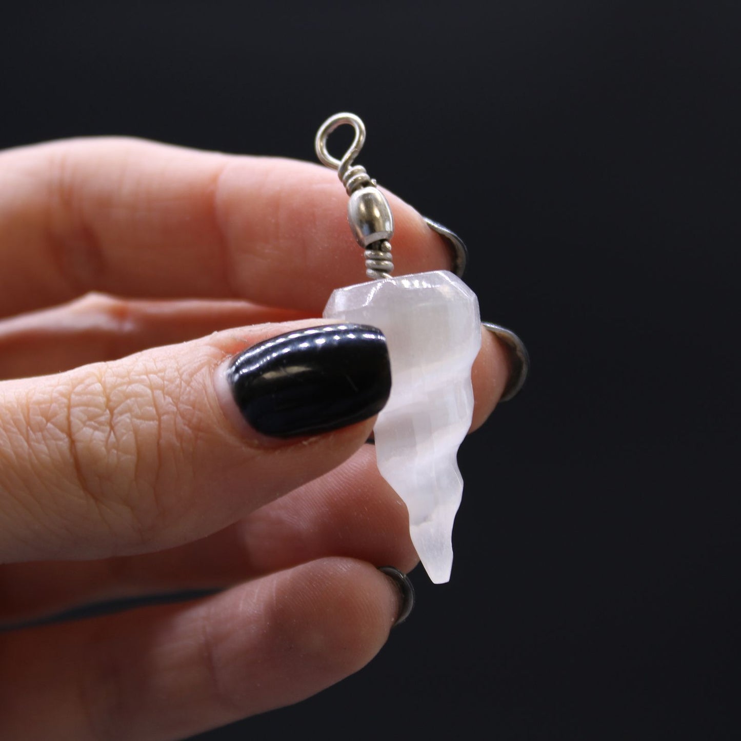 Selenit Spiral Anhänger