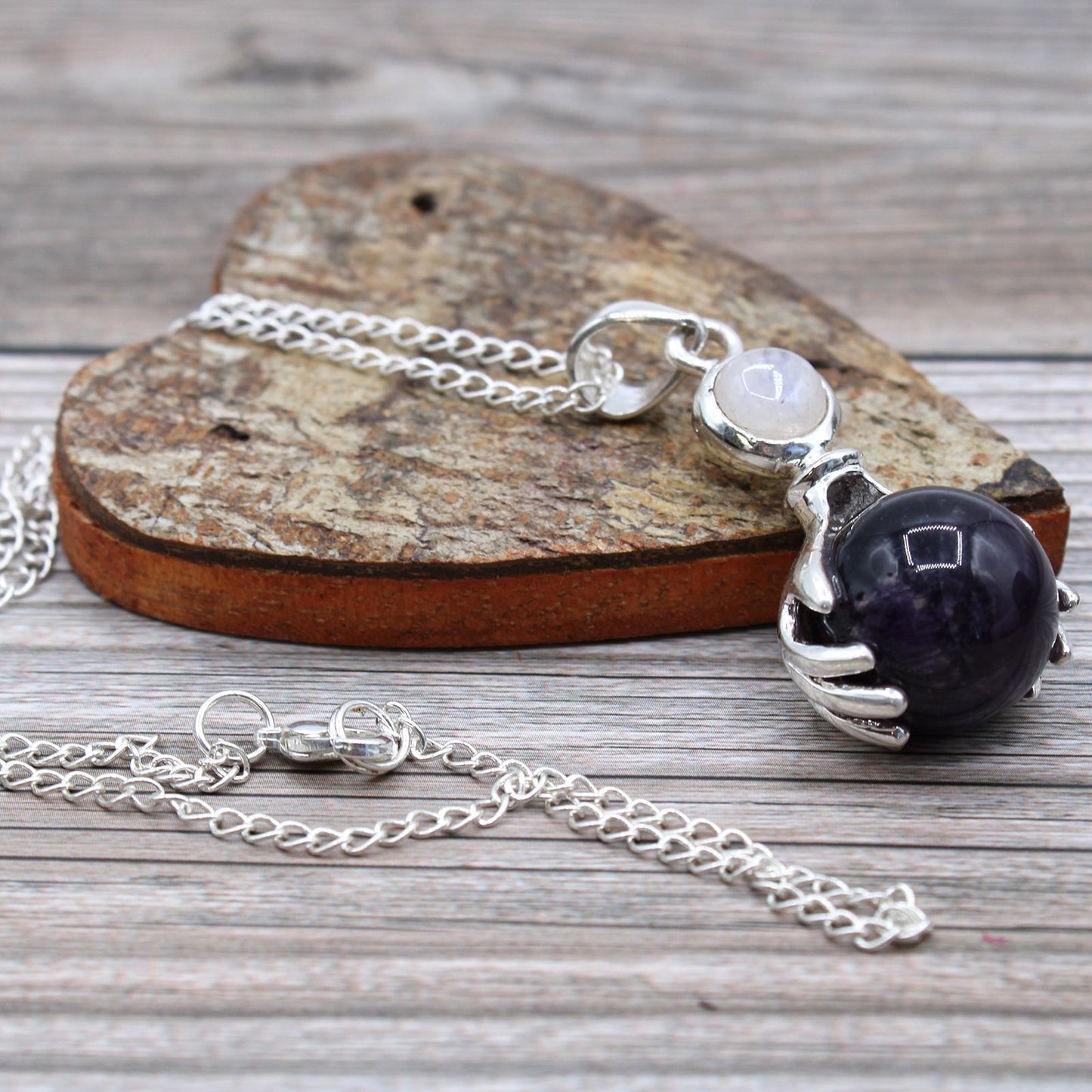 Edelstein Heilende Hände Anhänger - Amethyst