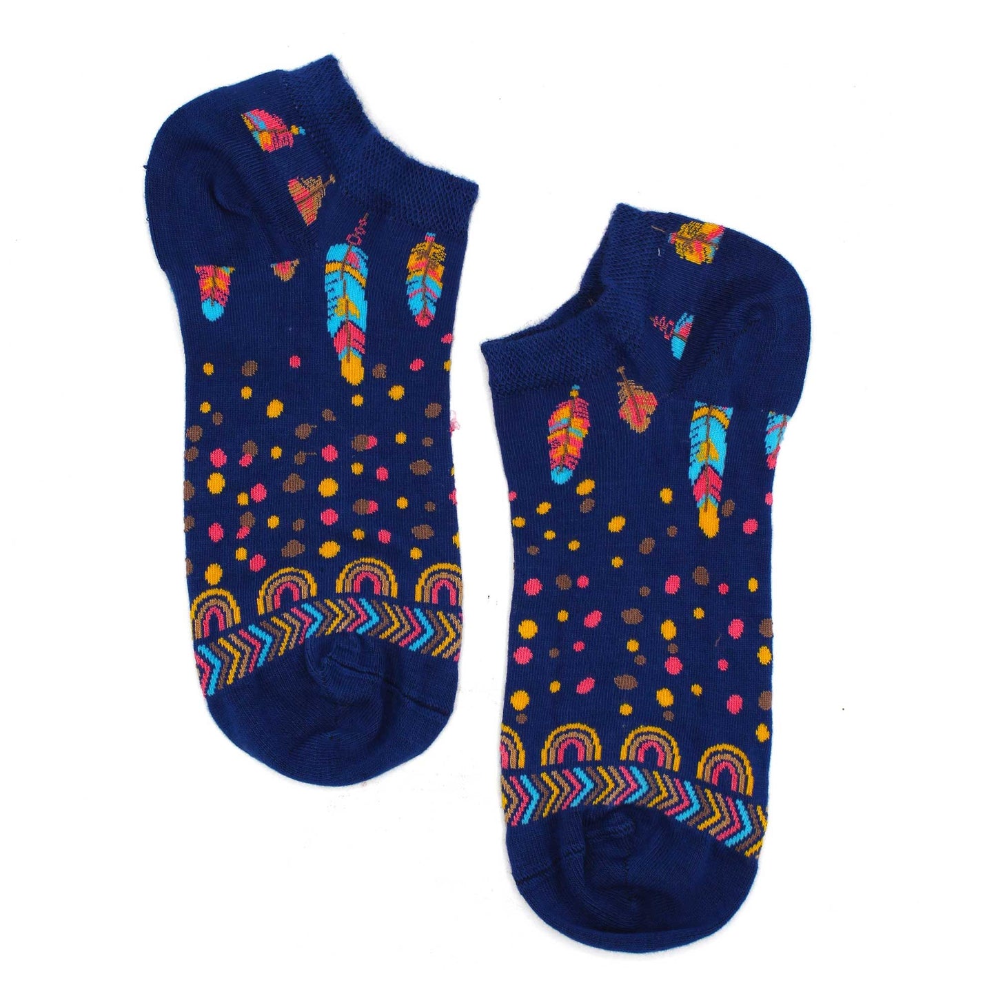 SM Hop Hare Bambus Socken Niedrig 36-40 Indische Federn