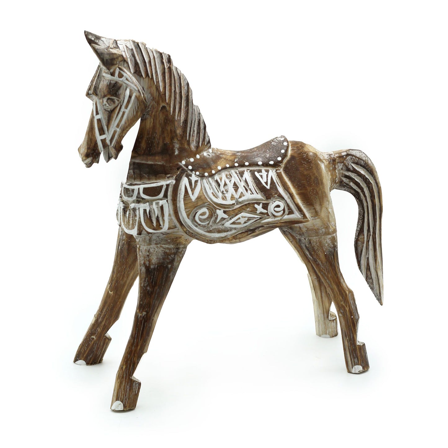 Große Antike Pferdefigur 32 cm