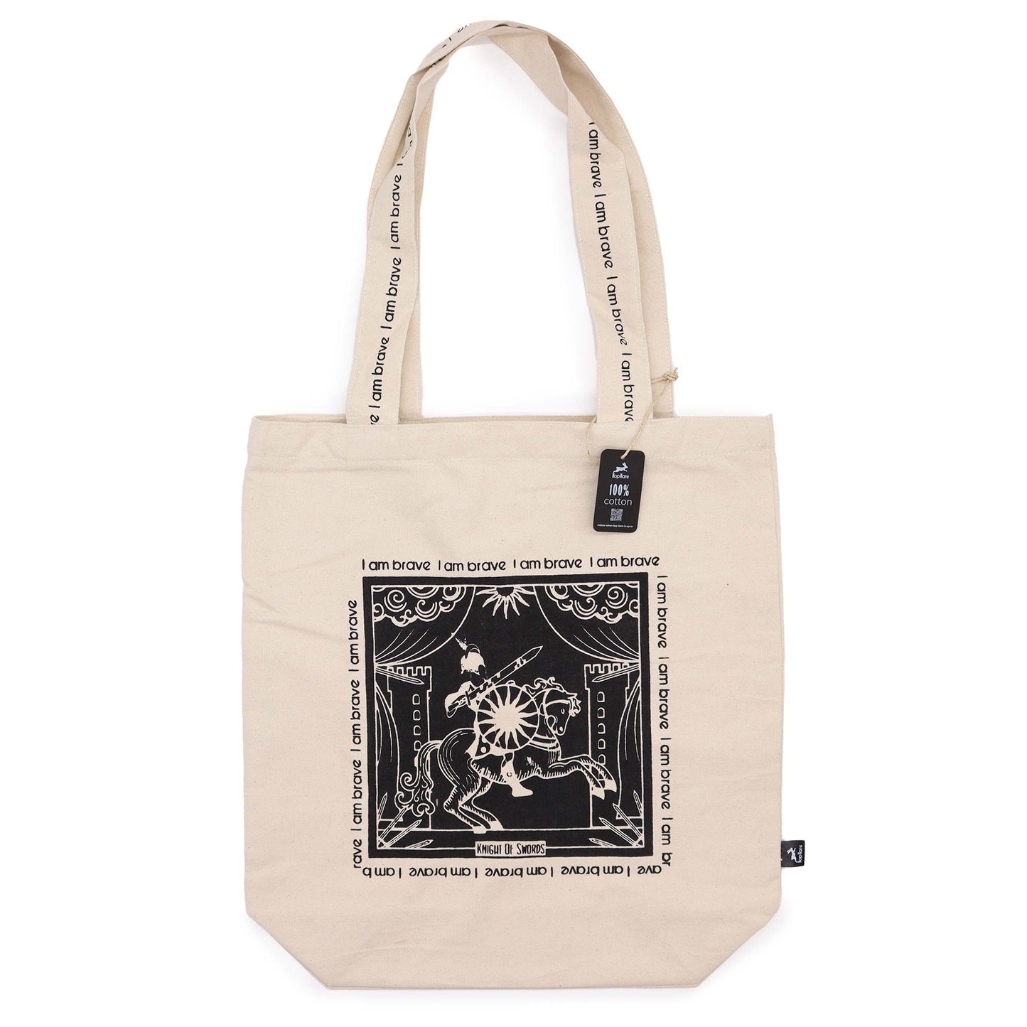Hop Hare Tragetasche I Am Brave 10oz Baumwollcanvas