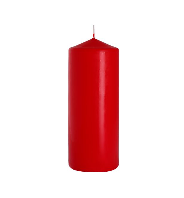 Einfache Säulenkerze 80x200mm Rot