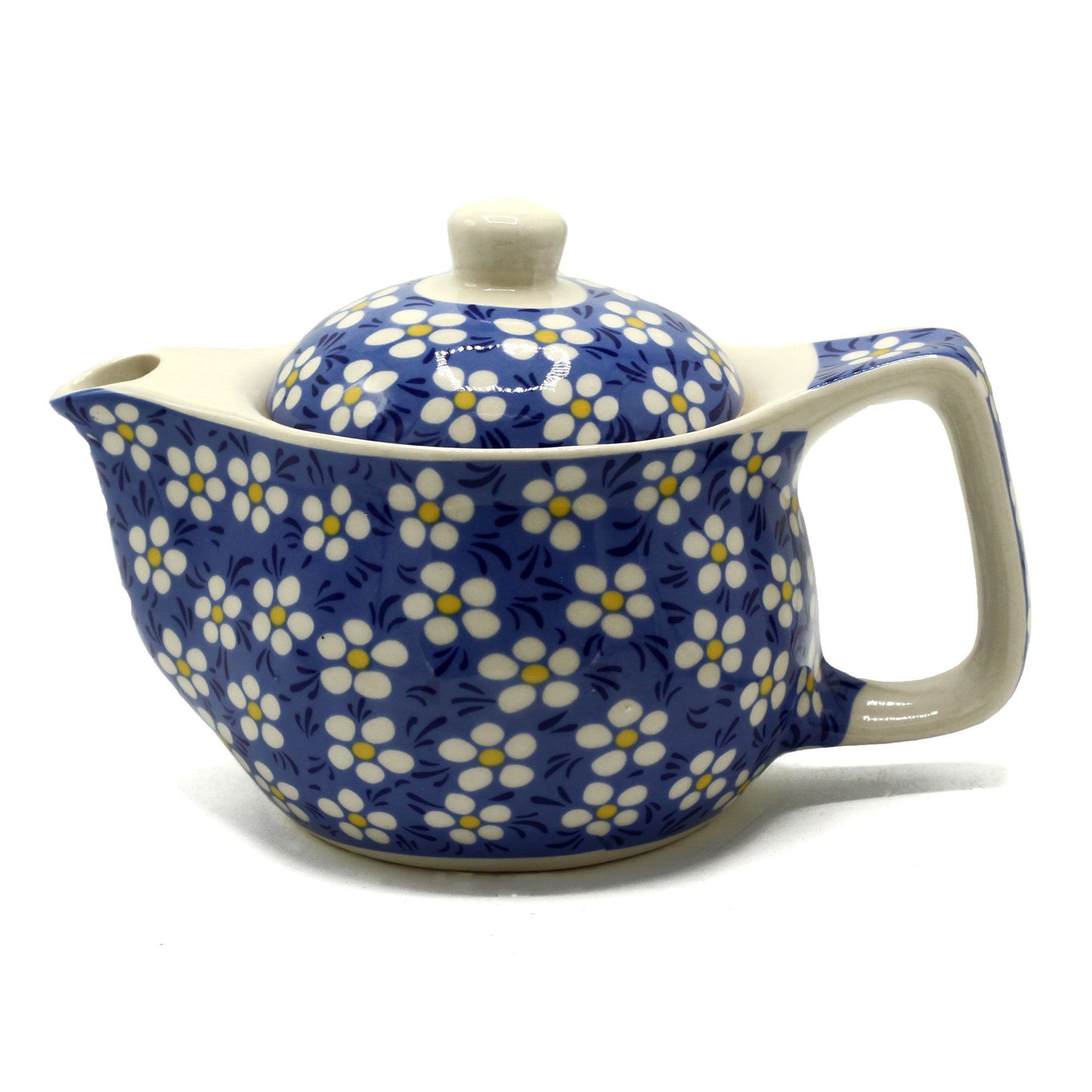 Kleine Kräuterteekanne Blaue Gänseblümchen