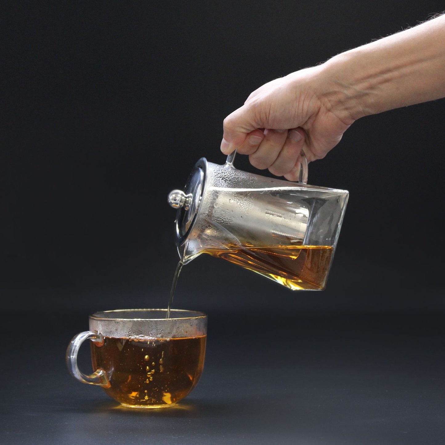 Glas Teekanne Mit Infuser - Turmform - 350ml