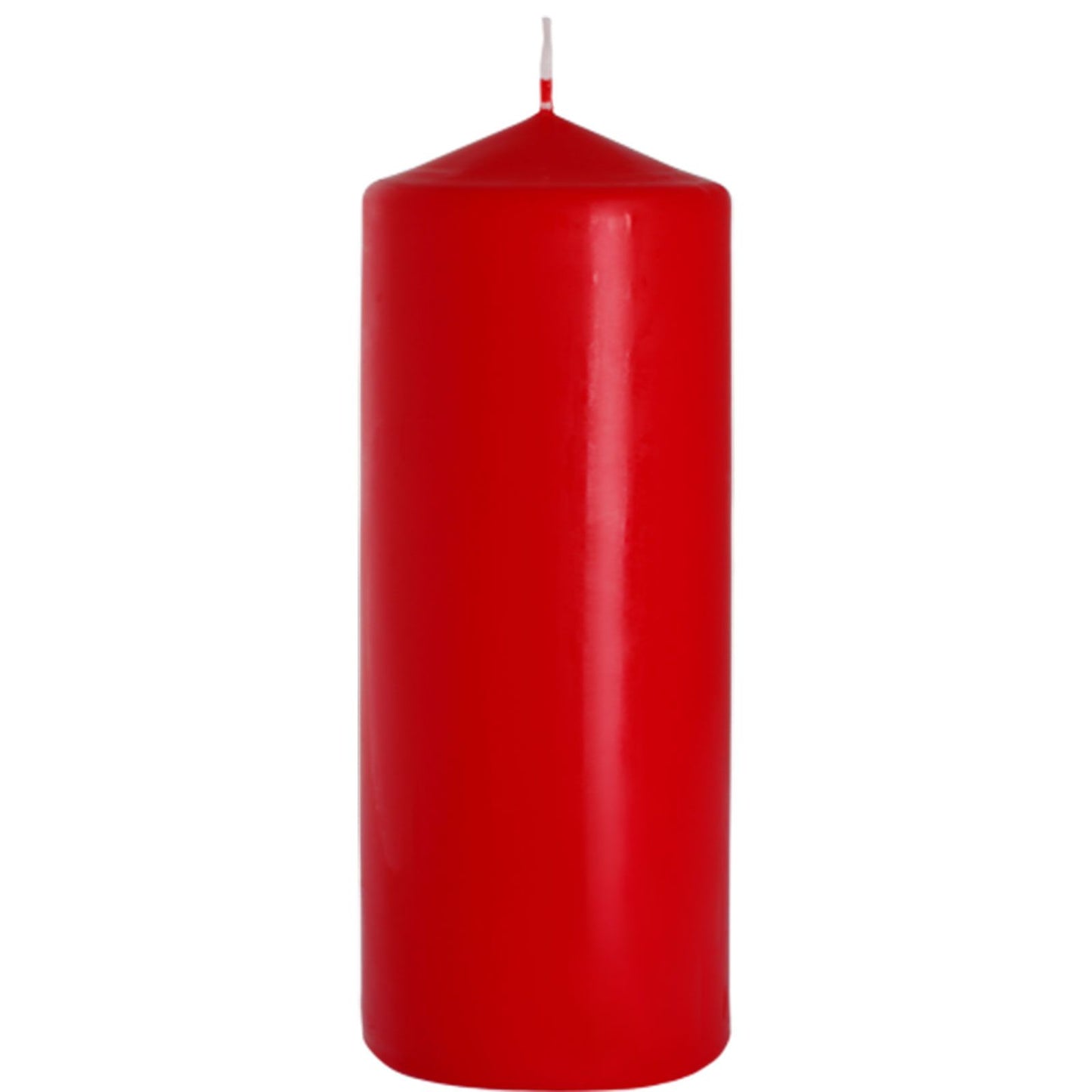 Einfache Säulenkerze 80x200mm Rot