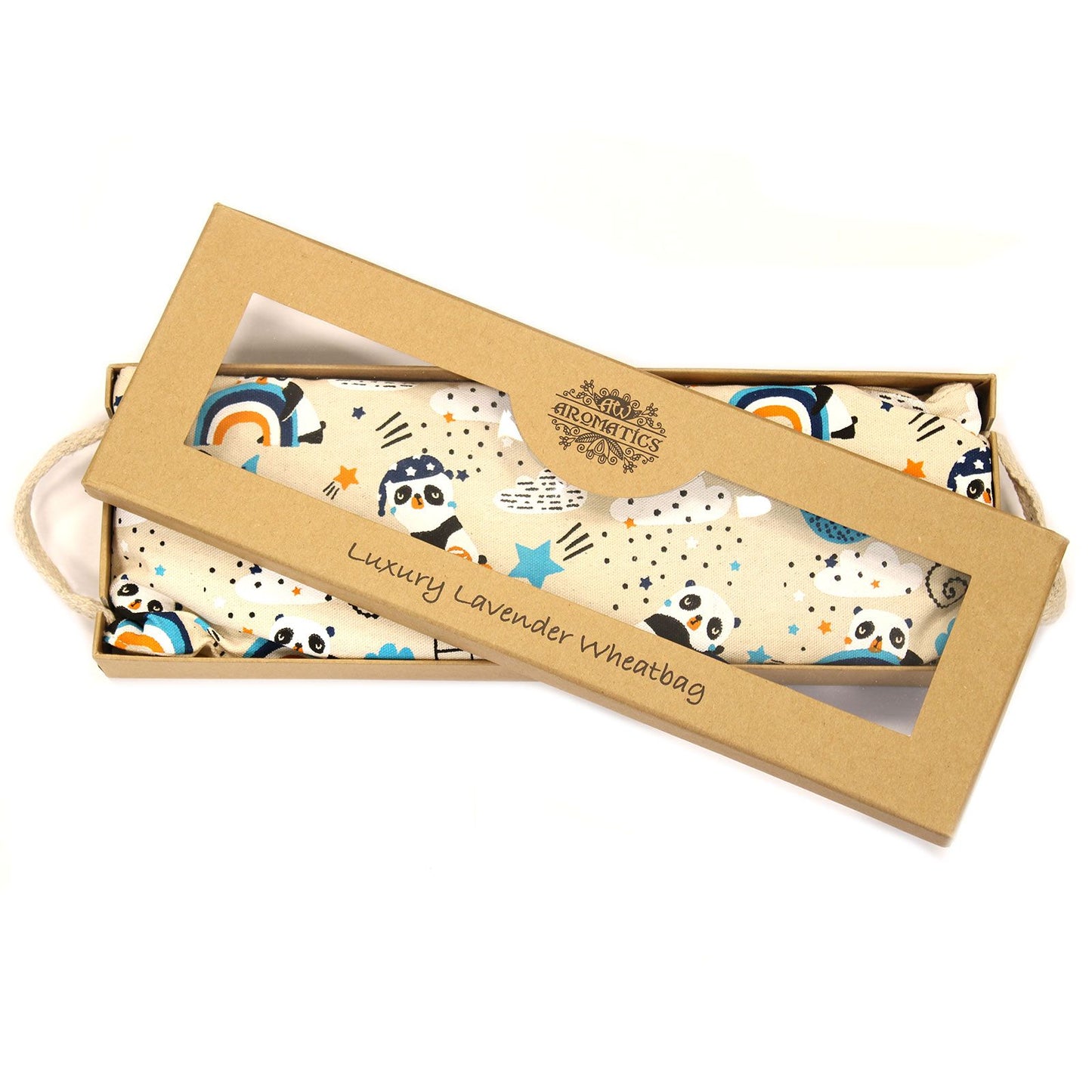 Luxuriöses Lavendel Weizenkissen Im Geschenkkarton Schlafende Panda