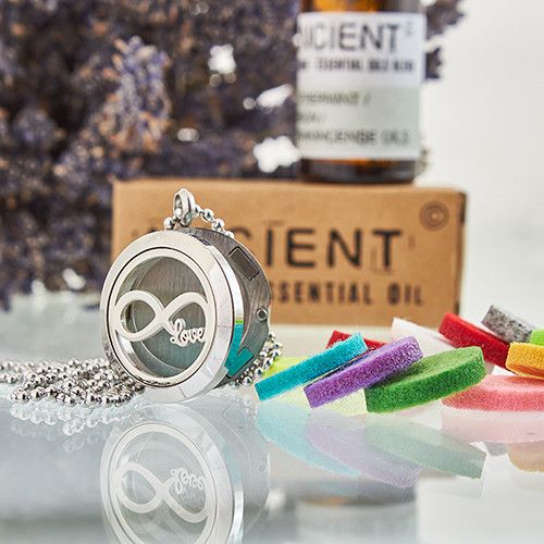 Aromatherapie Schmuck Halskette Unendliche Liebe 25mm