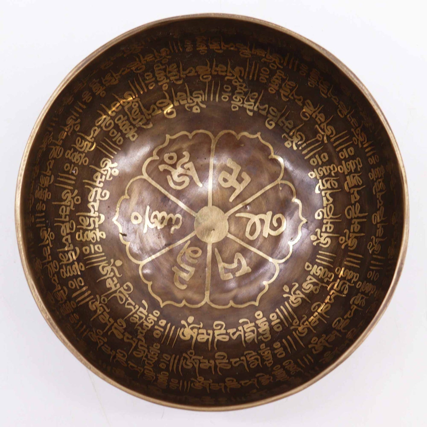 Tibetische Heilende Gravierte Schale 16cm Mantra
