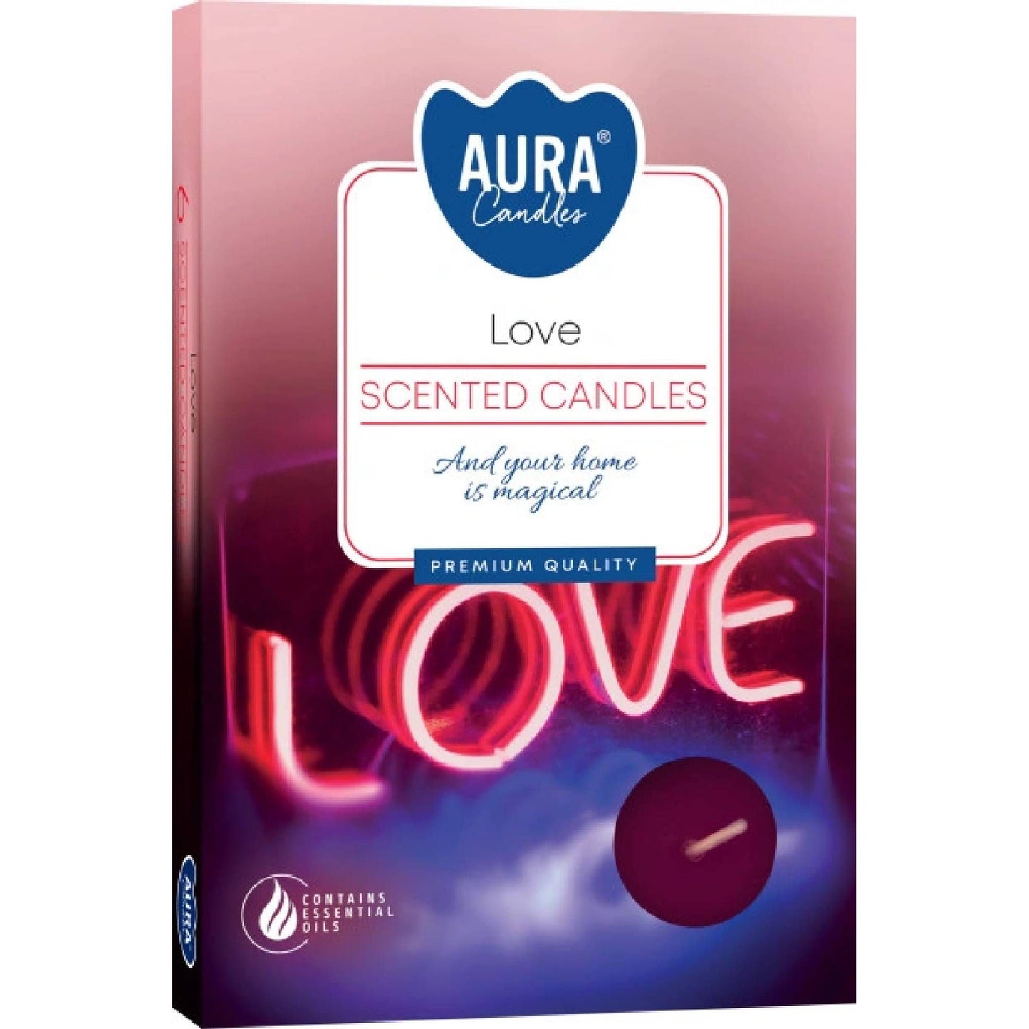 Set Aus 6 Duftteelichtern - Liebe