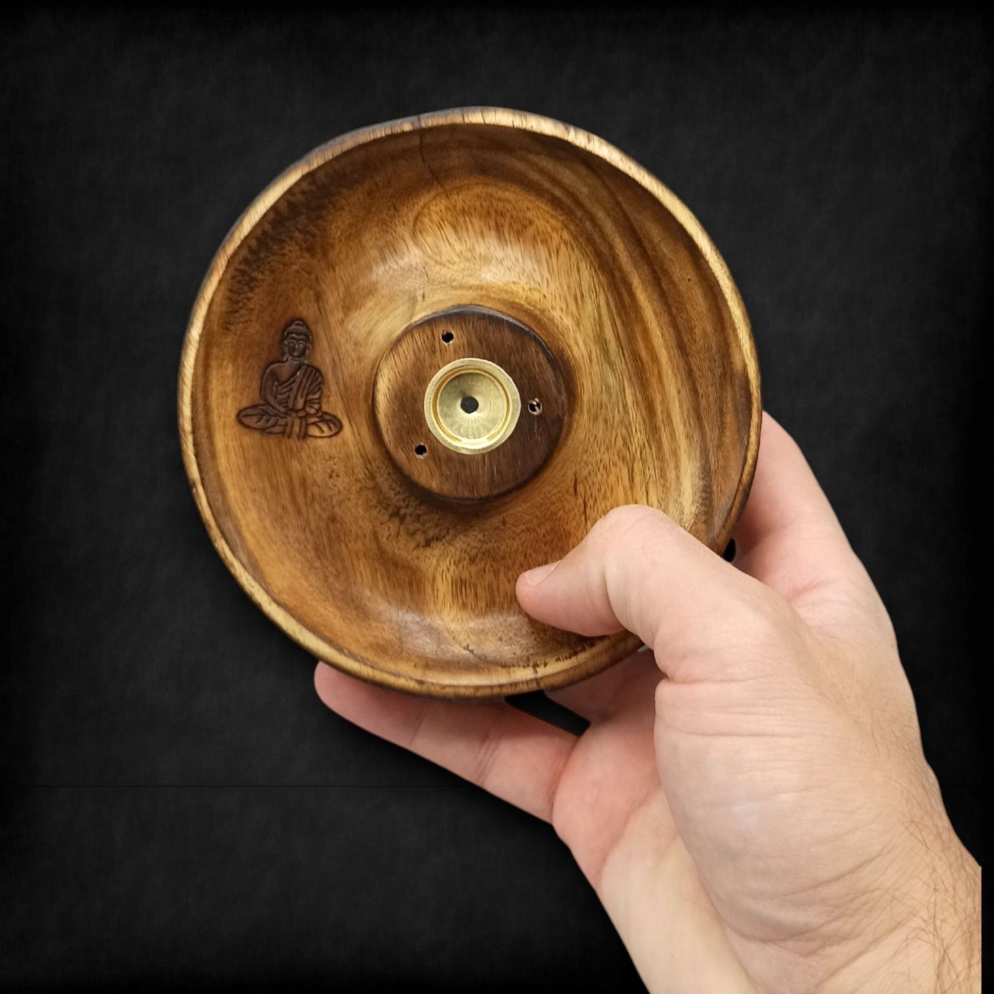 Räucherstäbchen und Kegelbrenner Disc Buddha