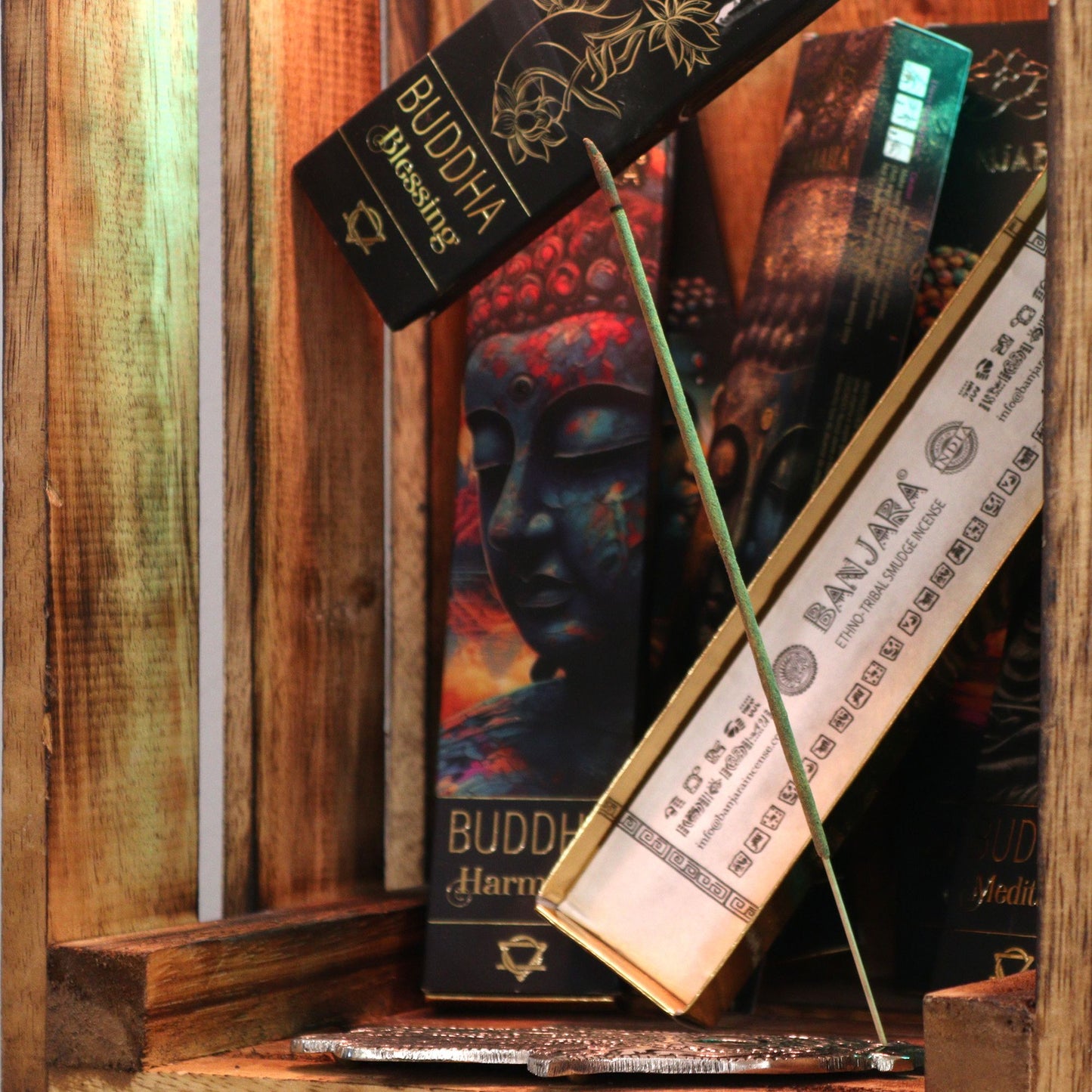 Banjara Buddha Set Von 6 In Box