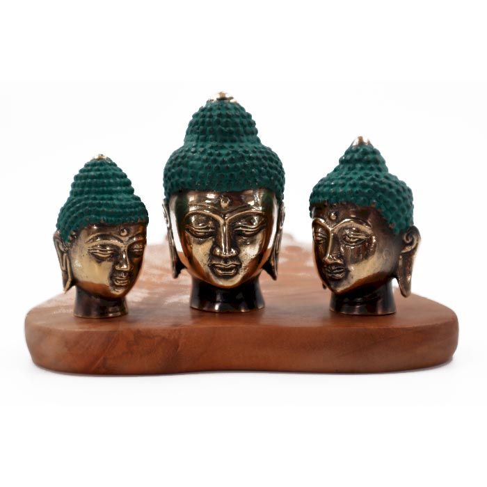 Set Von 3 Buddha Köpfen In Verschiedenen Größen