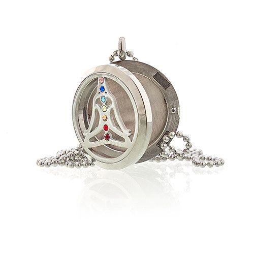 Aromatherapie Schmuck Halskette Yoga Chakra 30mm