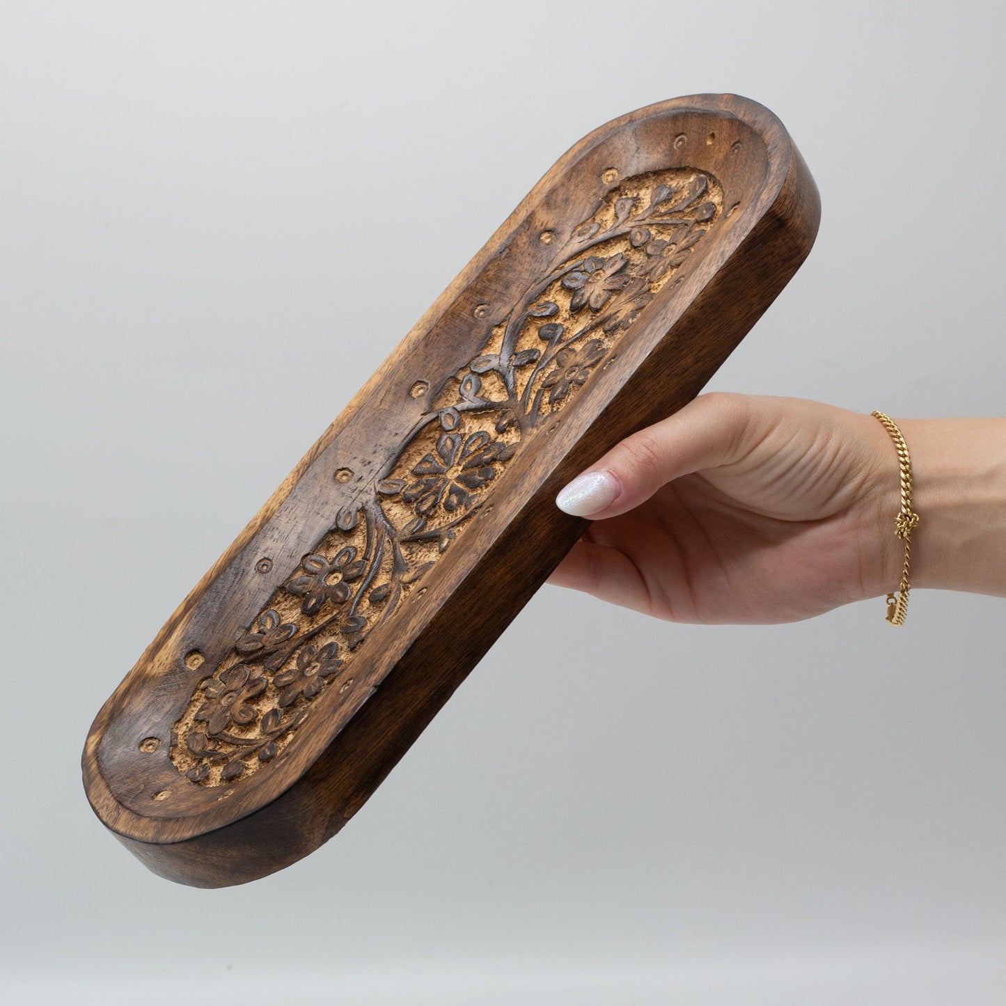 Große Räuchergefäßplatte 30x10cm - Lebensbaum