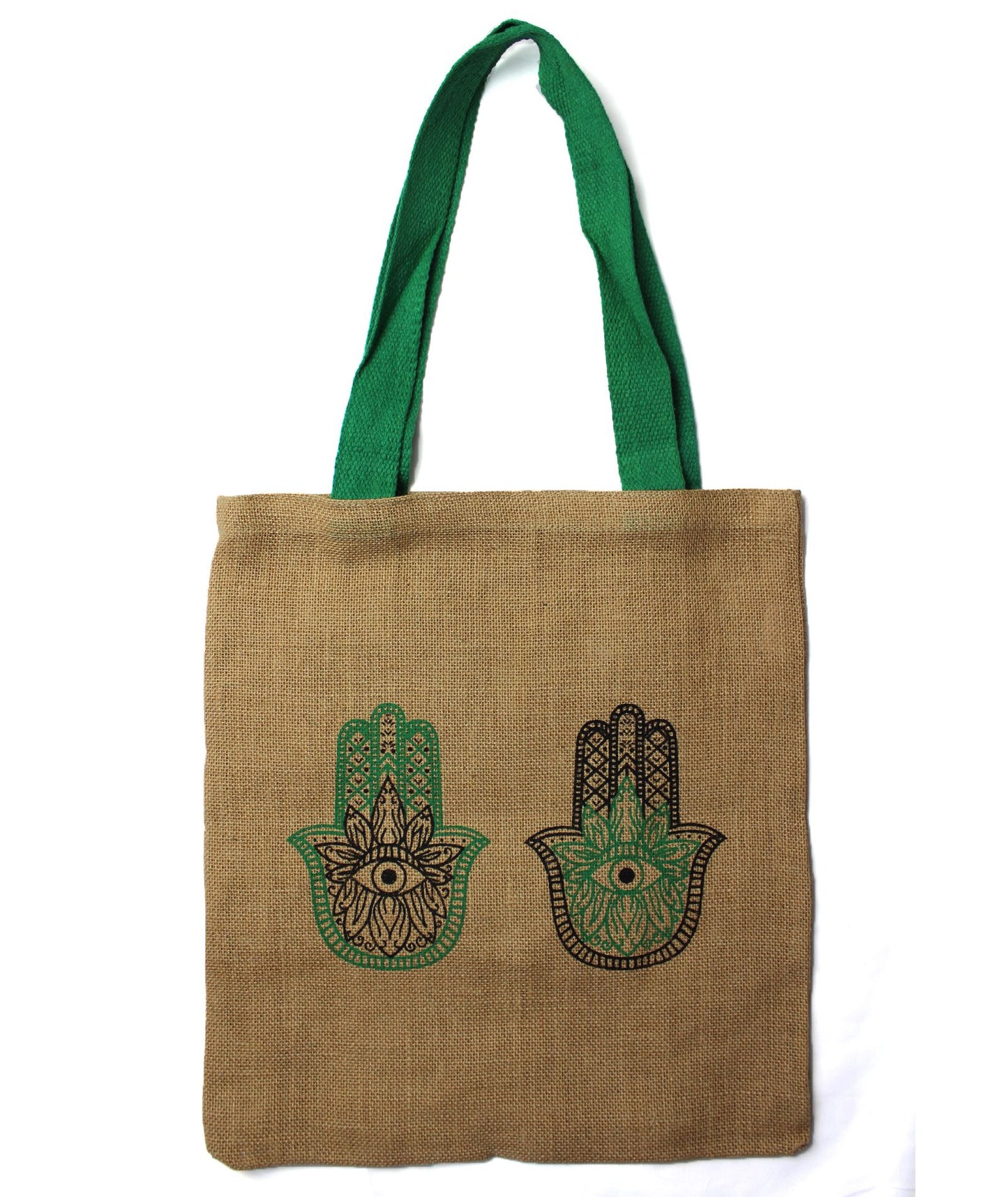 Große Jute Shopper Tasche Mit Mandala Elefant Design