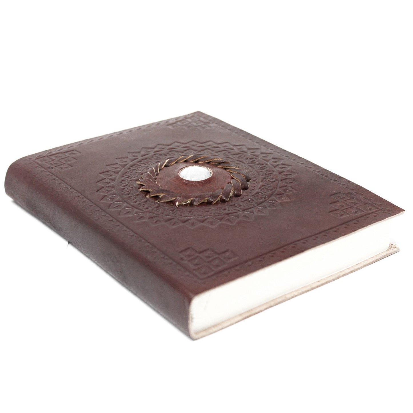 Leder Mondstein Notizbuch 17x12 cm