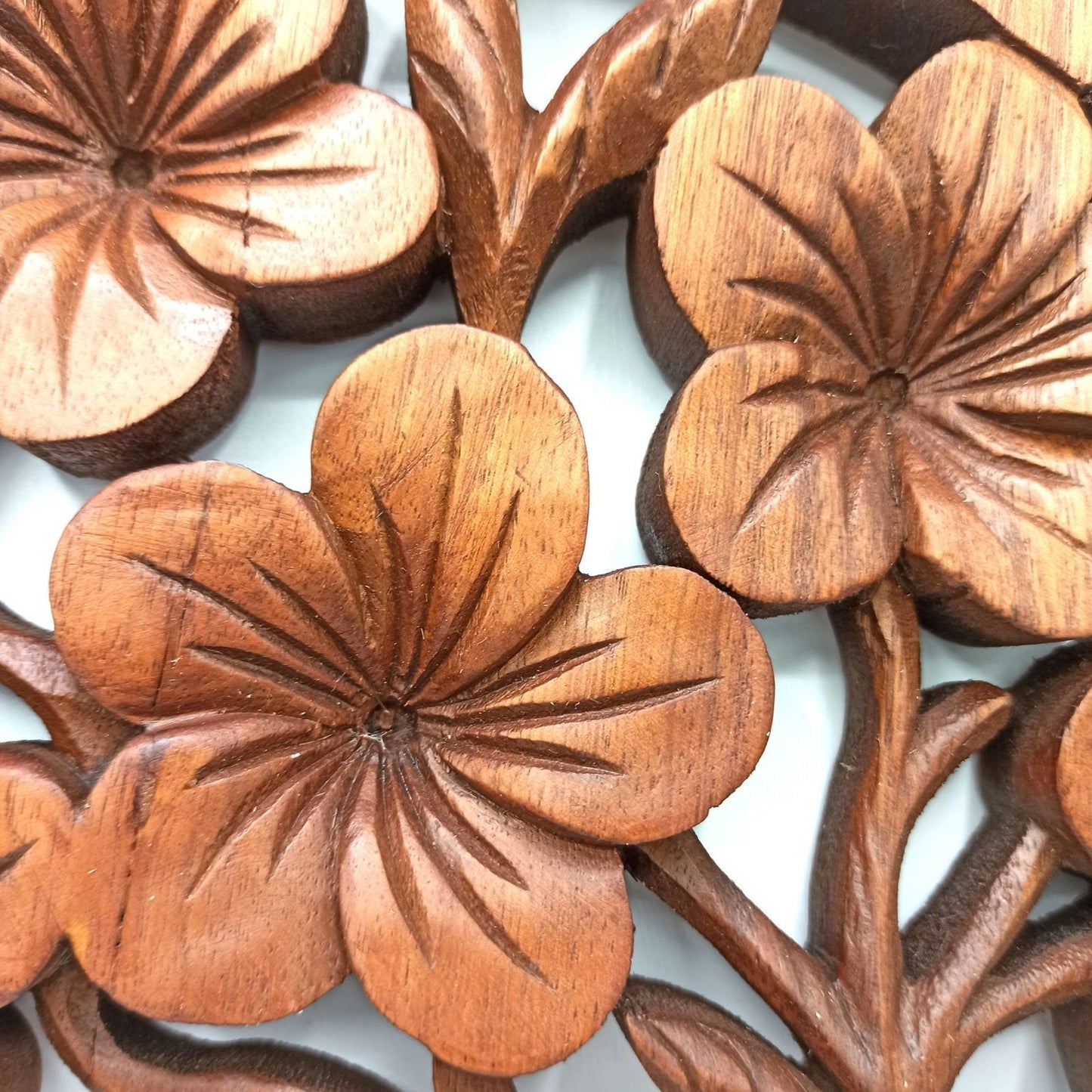 Baum Des Lebens Frangipani Wandpanel 40cm Handgefertigt Aus Suar Holz