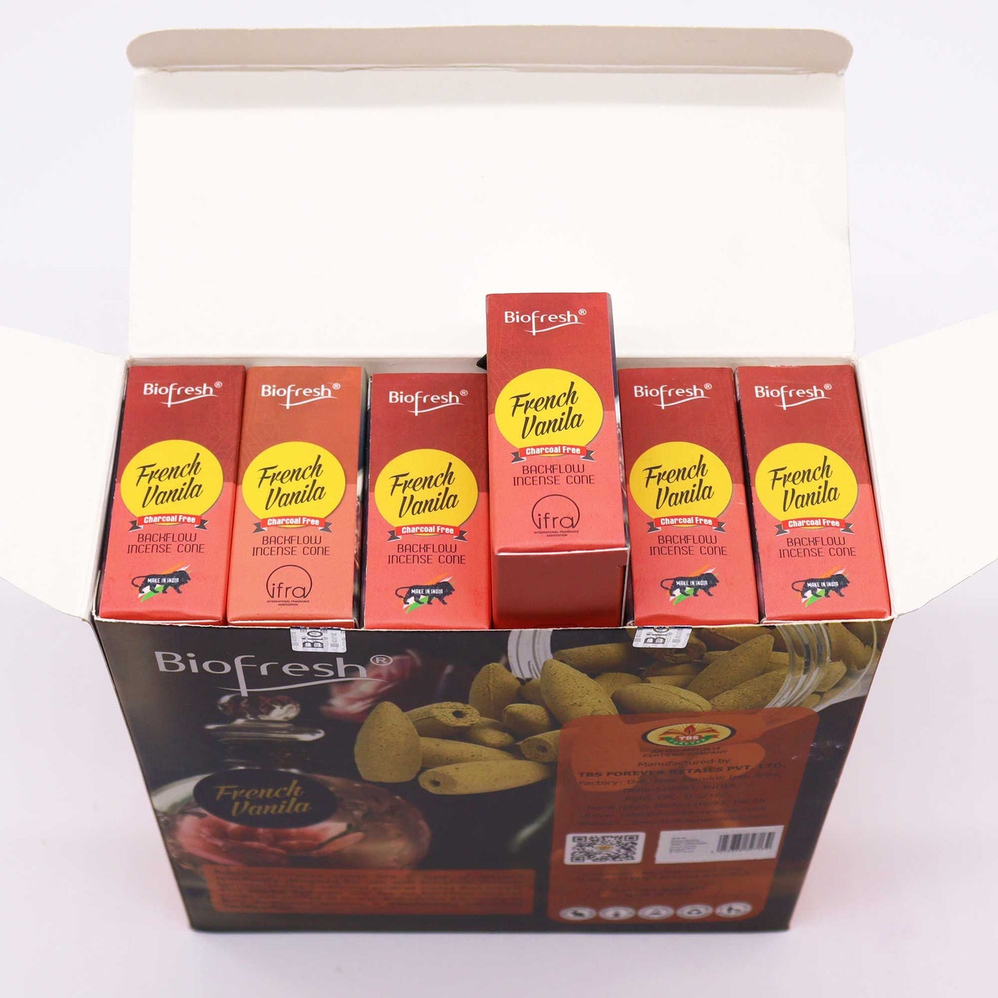 Biofresh Rückfluss Räucherkegel 40 Stück Französische Vanille