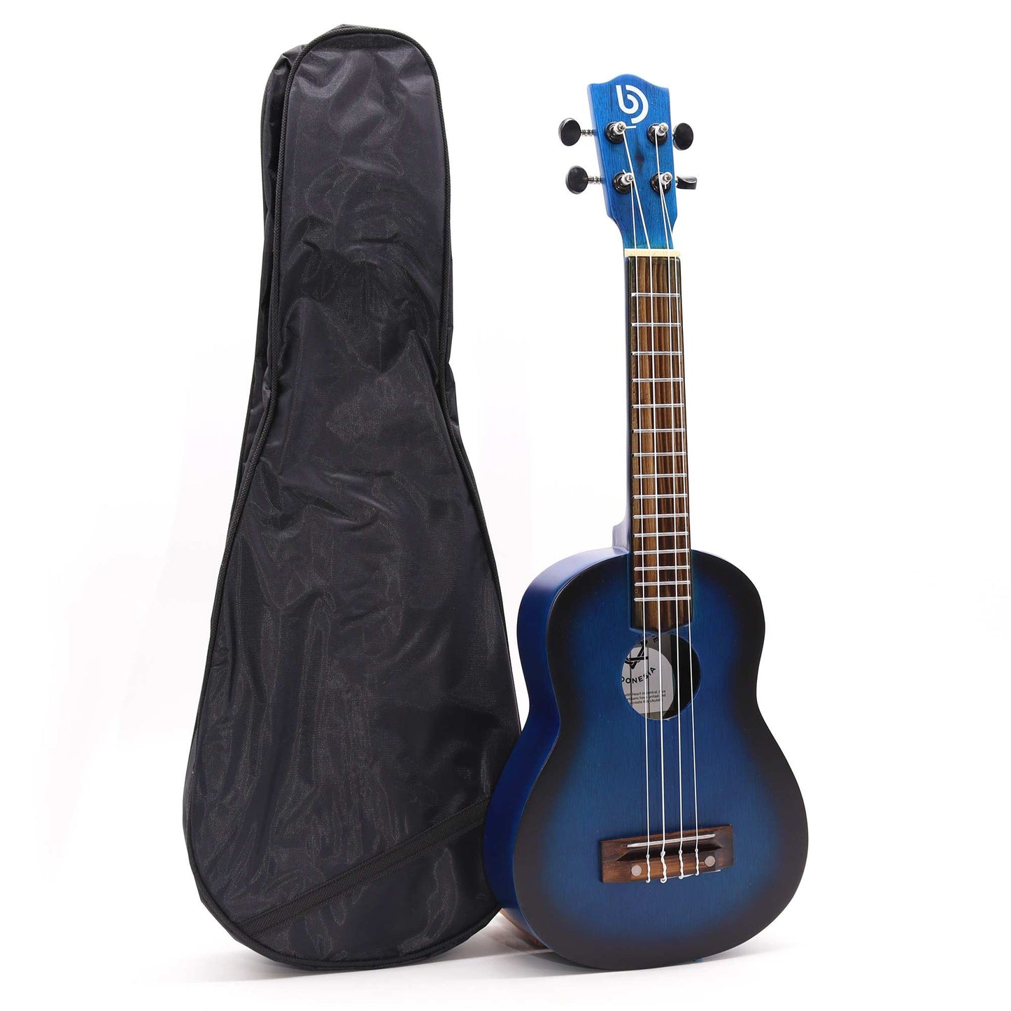 Artisan Handgefertigtes Ukulele Blau Sunburst Finish 4 Saiten