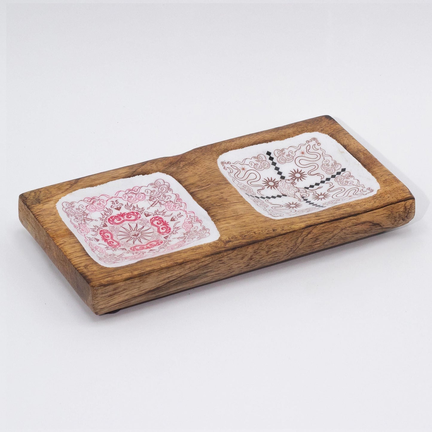 Doppelter Schmucktray 20x10x2,5cm - Hase und Hase