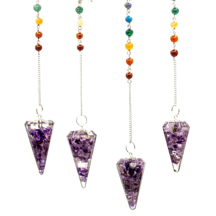 Orgonit Power Chakra Pendel Amethyst
