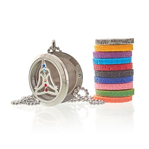 Aromatherapie Schmuck Halskette Yoga Chakra 30mm