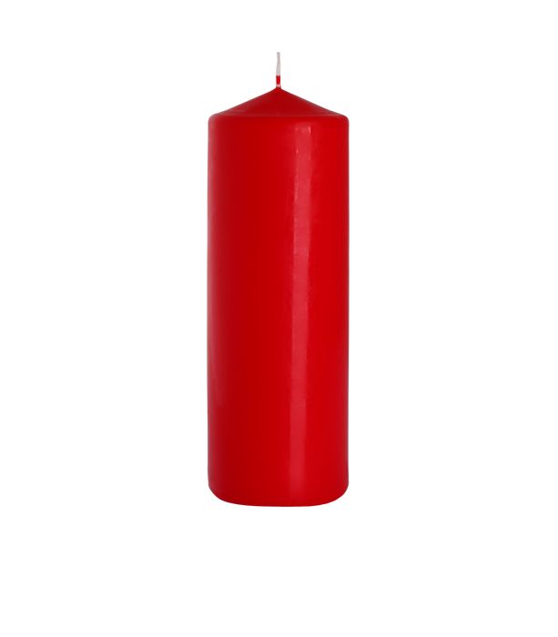 Einstöckige Stabkerze 80x250mm Rot